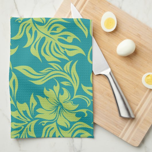Waikiki Hibiscus Hawaiian Kitchen Towel Theedoek (Quarter Fold)