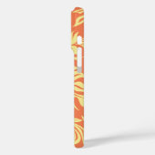 Waikiki Hibiscus Hawaiian Pareau Floral Sinaasappe Case-Mate iPhone Case (Achterkant / Links)