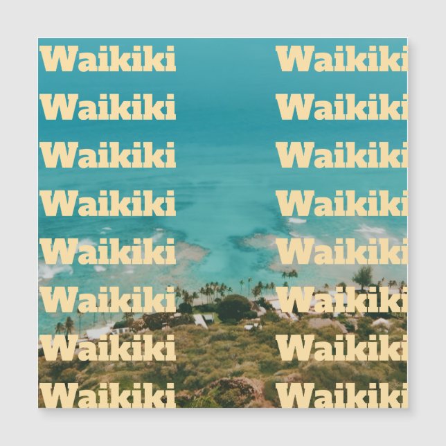 Waikiki, Honolulu, Oahu, Hawaï (Voorkant)