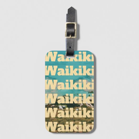 Waikiki, Honolulu, Oahu, Hawaï Bagagelabel (Voorkant (verticaal))