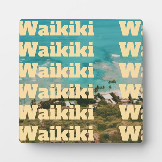 Waikiki, Honolulu, Oahu, Hawaï Fotoplaat (Voorkant)