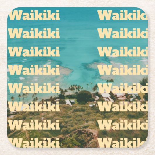 Waikiki, Honolulu, Oahu, Hawaï Kartonnen Onderzetters (Voorkant)