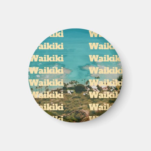 Waikiki, Honolulu, Oahu, Hawaï Magneet (Voorkant)