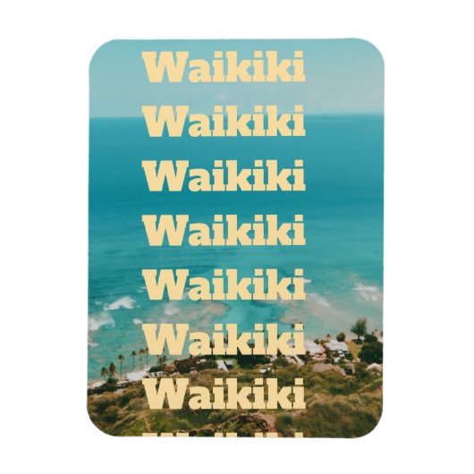 Waikiki, Honolulu, Oahu, Hawaï Magneet (Verticaal)