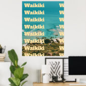 Waikiki, Honolulu, Oahu, Hawaï Poster (Thuiskantoor)