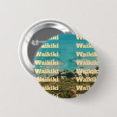Waikiki, Honolulu, Oahu, Hawaï Ronde Button 5,7 Cm (Voorkant /achterkant)