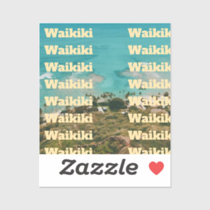 Waikiki, Honolulu, Oahu, Hawaï Sticker