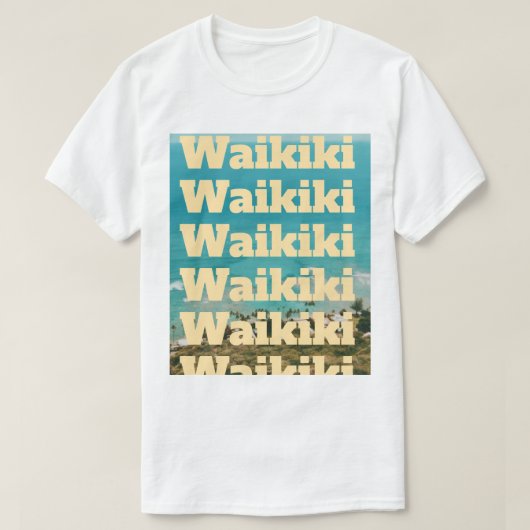 Waikiki, Honolulu, Oahu, Hawaï T-shirt (Design voorkant)