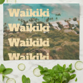Waikiki, Honolulu, Oahu, Hawaï Theedoek (Gevouwen)
