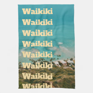 Waikiki, Honolulu, Oahu, Hawaï Theedoek