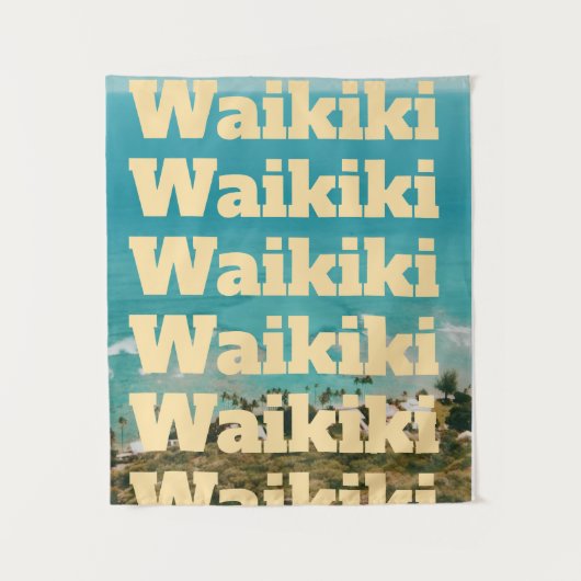 Waikiki, Honolulu, Oahu, Hawaï Wandkleed (Voorkant)