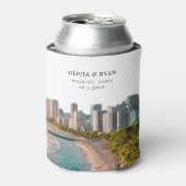 Waikiki Huwelijksgunst Custom Hawaii Beach Blikjeskoeler (Blikje Voorkant)