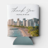 Waikiki Huwelijksgunst Custom Hawaii Beach Blikjeskoeler (Achterkant)