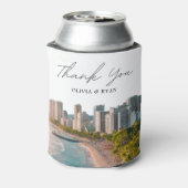 Waikiki Huwelijksgunst Custom Hawaii Beach Blikjeskoeler (Blikje Achterkant)