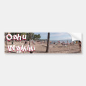 Waikiki, Oahu, Honolulu, Hawaii USA Exotic Beach Bumpersticker (Voorkant)
