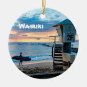 Waikiki O'ahu Keramisch Ornament (Voorkant)