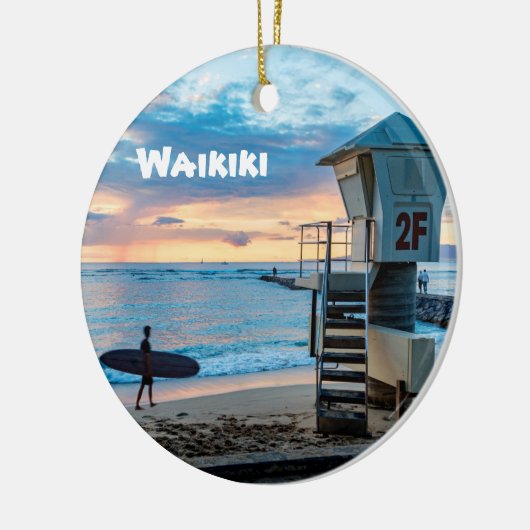 Waikiki O'ahu Keramisch Ornament (Links)