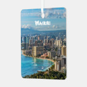 Waikiki, O'ahu Metalen Ornament (Voorkant links)