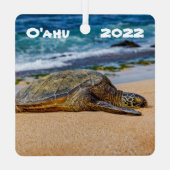 Waikiki, O'ahu Metalen Ornament (Achterkant)