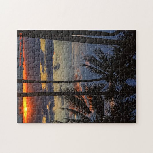 Waikiki Palm Sunset Legpuzzel (Horizontaal)