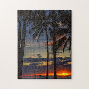 Waikiki Palm Sunset Legpuzzel