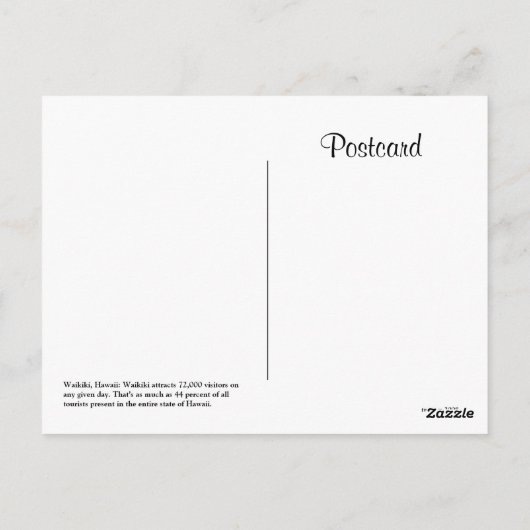 Waikiki Paradise, Wensdat we hier waren... Briefkaart (Achterkant)