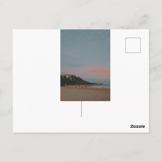 Waikiki Pastel Sunset Briefkaart (Achterkant)