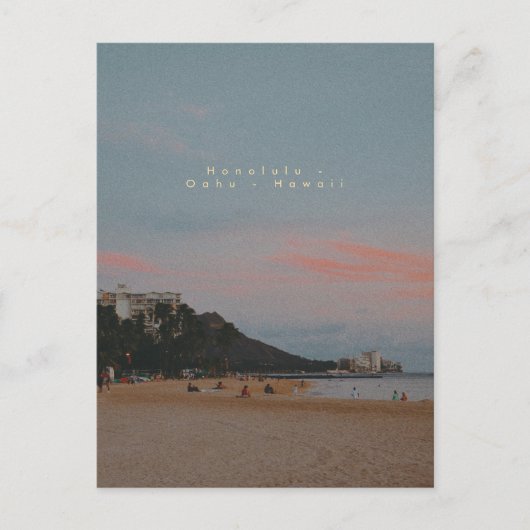 Waikiki Pastel Sunset Briefkaart (Voorkant)