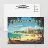 Waikiki Reproduction Briefkaart (Voorkant / Achterkant)