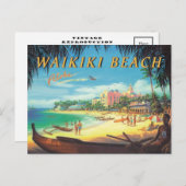 Waikiki  Reproduction Briefkaart (Voorkant / Achterkant)