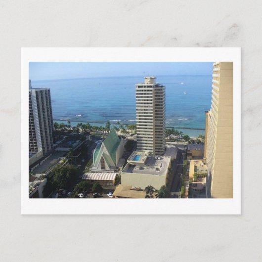 Waikiki Skyline Postcard Briefkaart (Voorkant)