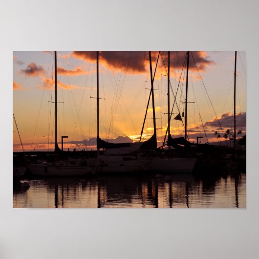 Waikiki Small Boat Harbour Print (Voorkant)