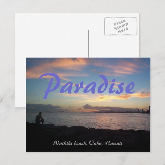 Waikiki-strand Briefkaart (Voorkant / Achterkant)