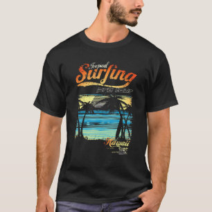 Waikiki Surfing Beach Retro Hawaii T-shirt