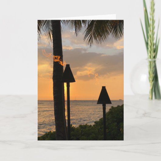 Waikiki Tiki Torches Bedankkaart (Voorkant)