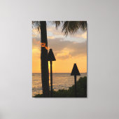 Waikiki Tiki Torches Canvas Afdruk (Voorkant)