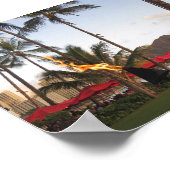 Waikiki Tiki Torches Poster (Hoek)