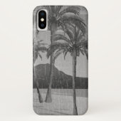 Waikiki  vervormd grijs Briefkaart Case-Mate iPhone Case (Achterkant)