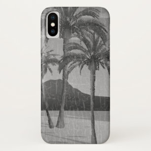 Waikiki vervormd grijs Briefkaart iPhone X Hoesje