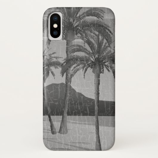 Waikiki  vervormd grijs Briefkaart Case-Mate iPhone Case (Achterkant)