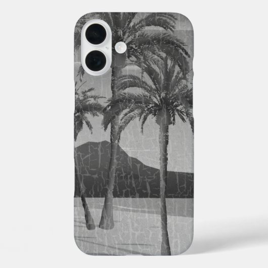 Waikiki  vervormd grijs Briefkaart Case-Mate iPhone Case (Achterkant)