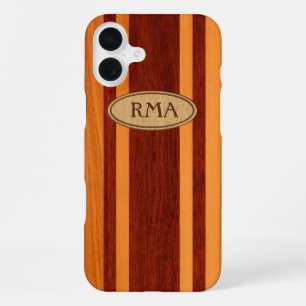 Waikokos Hawaiaanse namaak houten surfplank monogr iPhone 16 Plus Hoesje