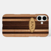 Waikokos Hawaiian Faux Wood Surfboard Monogram Case-Mate iPhone Case (Achterkant (horizontaal))