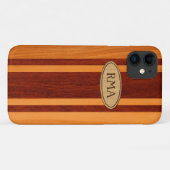 Waikokos Hawaiian Faux Wood Surfboard Monogram Case-Mate iPhone Case (Achterkant (horizontaal))