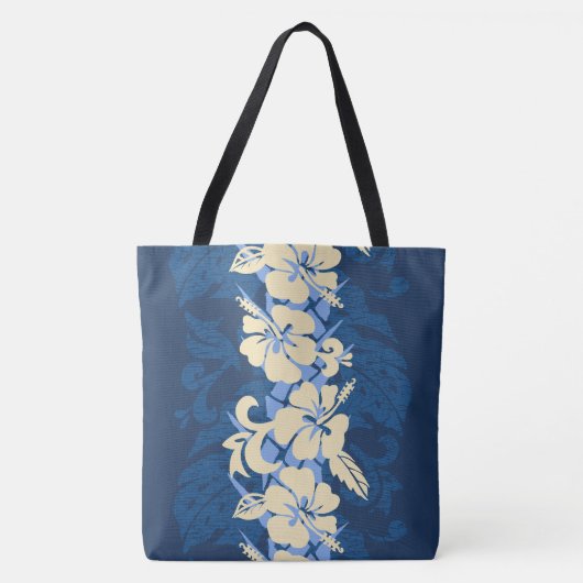 Waikoloa Hawaiian Hibiscus Floral Beach Tote Bag (Voorkant)