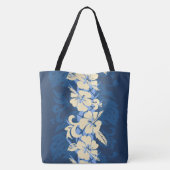 Waikoloa Hawaiian Hibiscus Floral Beach Tote Bag (Achterkant)