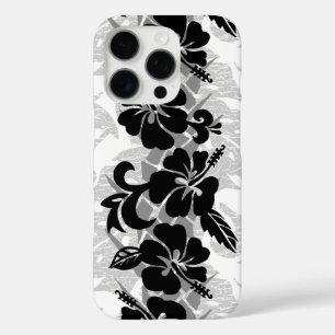 Waikoloa Hawaiian Hibiscus Floral Black iPhone 16 Pro Hoesje