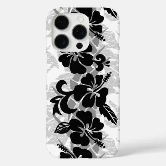 Waikoloa Hawaiian Hibiscus Floral Black Case-Mate iPhone Case (Achterkant)
