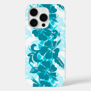 Waikoloa Hawaiian Hibiscus Floral Blauwgroen iPhone 16 Pro Hoesje