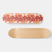 Waikoloa Hawaiian Hibiscus Floral Etched Skateboard (Horizontaal)